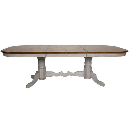 Sunset Trading -  Country Grove 7 Piece 96in Oval Double Pedestal Extendable Dining Table Set  - DLU-CG4296-124SGO7 veiw 3