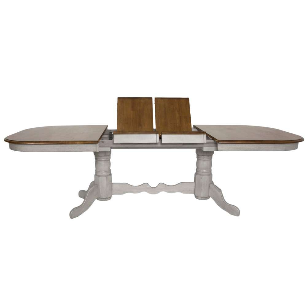 Sunset Trading -  Country Grove 7 Piece 96in Oval Double Pedestal Extendable Dining Table Set  - DLU-CG4296-124SGO7 veiw 4