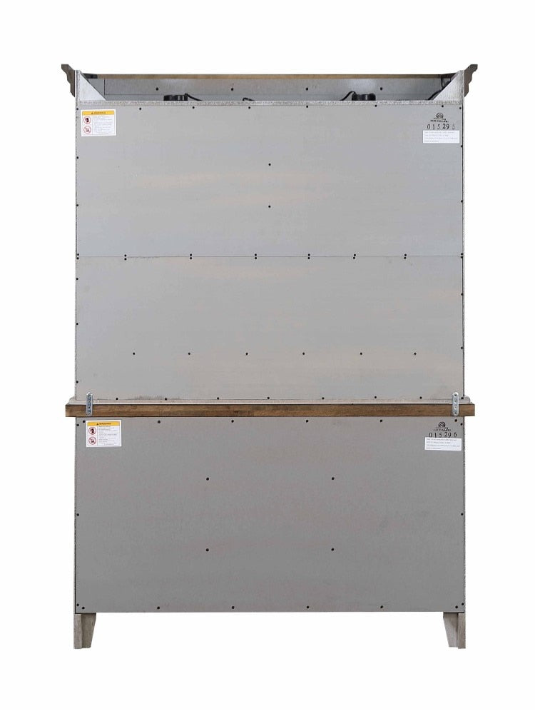 Sunset Trading - Country Grove Buffet and Hutch - Distressed Gray and Brown Wood - DLU-CG-BH-GO veiw 5