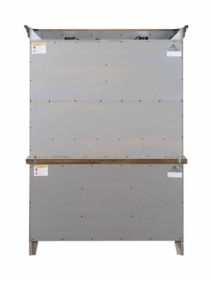 Sunset Trading - Country Grove Buffet and Hutch - Distressed Gray and Brown Wood - DLU-CG-BH-GO veiw 5