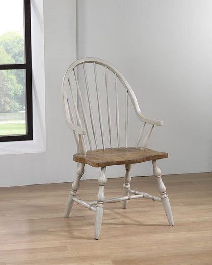 Sunset Trading - Country Grove 9 Piece Double Pedestal Extendable Dining Table Set - 2 Arm Chairs - Distressed Gray and Brown Wood - DLU-CG4296-30AGO9 veiw 7
