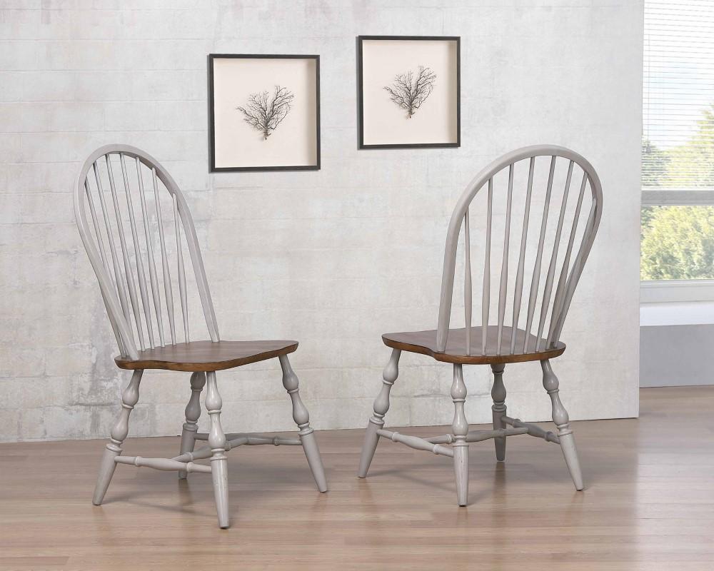 Sunset Trading - Country Grove 7 Piece Double Pedestal Extendable Dining Table Set - 2 Arm Chairs - Distressed Gray and Brown Wood - DLU-CG4296-30AGO7 veiw 6