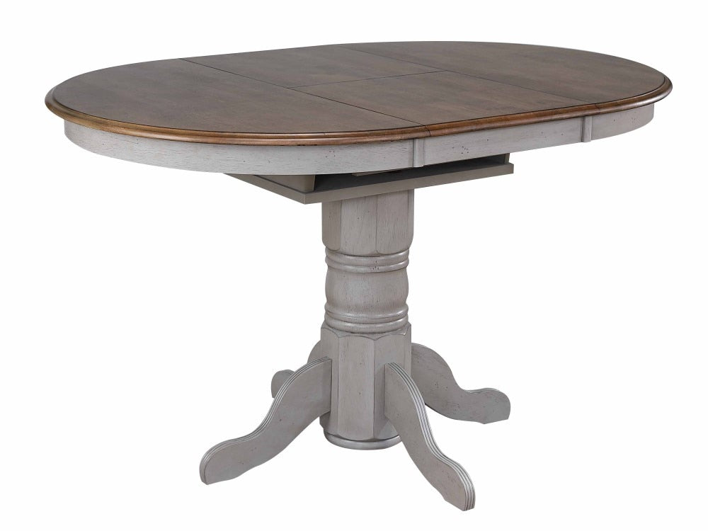 Sunset Trading - Country Grove Round or Oval Extendable Pub Table - Distressed Gray and Brown Wood - DLU-CG4260CB-GO veiw 1