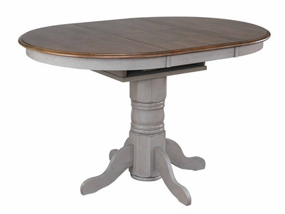 Sunset Trading - Country Grove Round or Oval Extendable Pub Table - Distressed Gray and Brown Wood - DLU-CG4260CB-GO veiw 1