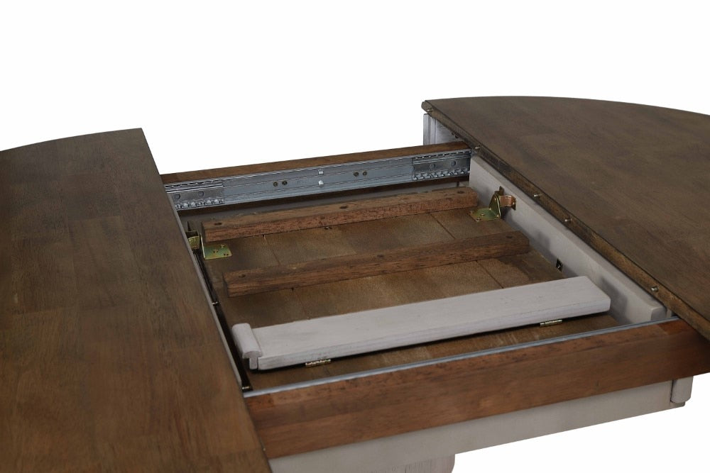 Sunset Trading - Country Grove Round or Oval Extendable Pub Table - Distressed Gray and Brown Wood - DLU-CG4260CB-GO veiw 5