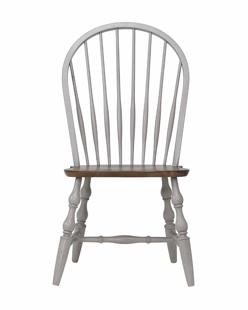Sunset Trading - Country Grove Windsor Dining Chair - Distressed Gray and Brown Wood (Set of 2) - DLU-CG-C30-GO-2 veiw 3