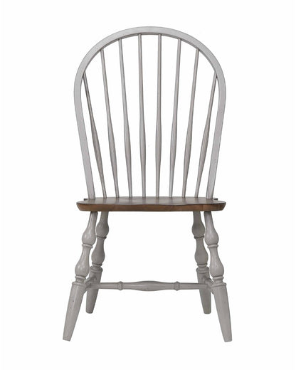 Sunset Trading - Country Grove Windsor Dining Chair - Distressed Gray and Brown Wood (Set of 2) - DLU-CG-C30-GO-2 veiw 3