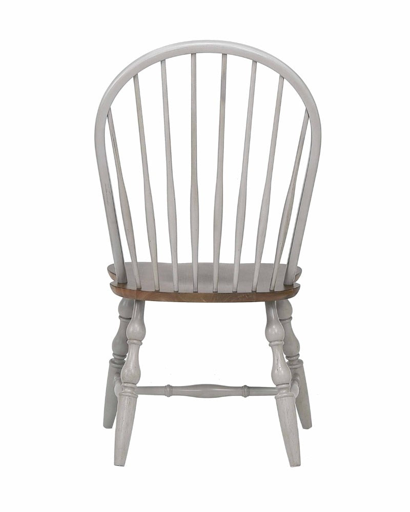 Sunset Trading - Country Grove Windsor Dining Chair - Distressed Gray and Brown Wood (Set of 2) - DLU-CG-C30-GO-2 veiw 4
