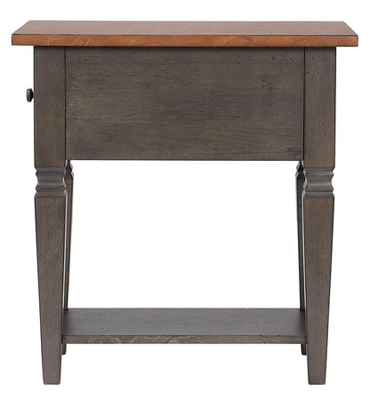 Sunset Trading - Dakota 14in Narrow End Table with Drawer & Shelf Storage  - Distressed Brown and Ash Gray - DLU-DK-2303-TA veiw 5