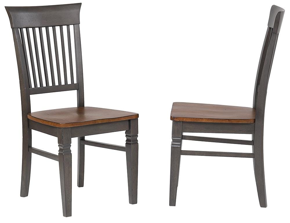 Sunset Trading - Dakota 6 Piece Expanding 60-78in Dining Table Set with 4 Slat Back Chairs  - Distressed Brown and Ash Gray - DLU-DK4078-C70-SB6P veiw 11