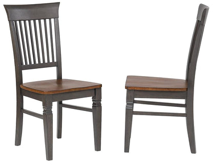 Sunset Trading - Dakota 6 Piece 60-78in Expanding Dining Table Set with 8 Slat Back Chairs  - Distressed Brown and Ash Gray - DLU-DK4078-C70-SB10P veiw 11