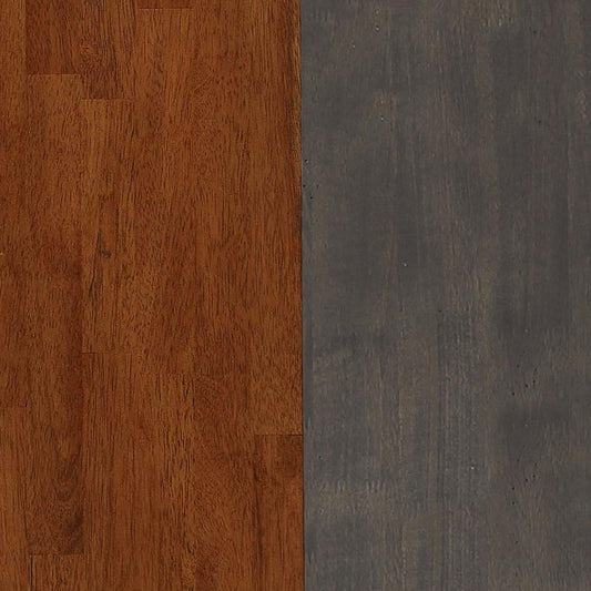 Sunset Trading - Dakota 60-78in Rectangular Expandable Butterfly Leaf Dining Table Set with 6 Slat Back Chairs  - Distressed Brown and Ash Gray - DLU-DK4078-C70-7P veiw 2