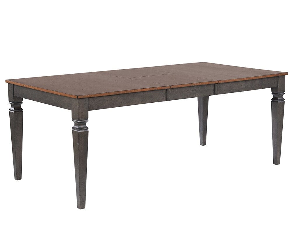 Sunset Trading - Dakota 60-78in Rectangular Expandable Butterfly Leaf Dining Table Set with 8 Slat Back Chairs  - Distressed Brown and Ash Gray - DLU-DK4078-C70-9P veiw 4