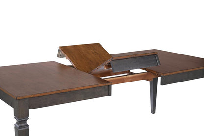 Sunset Trading - Dakota 60-78in Rectangular Expandable Butterfly Leaf Dining Table  - Distressed Brown and Ash Gray - DLU-DK4078-TA veiw 6