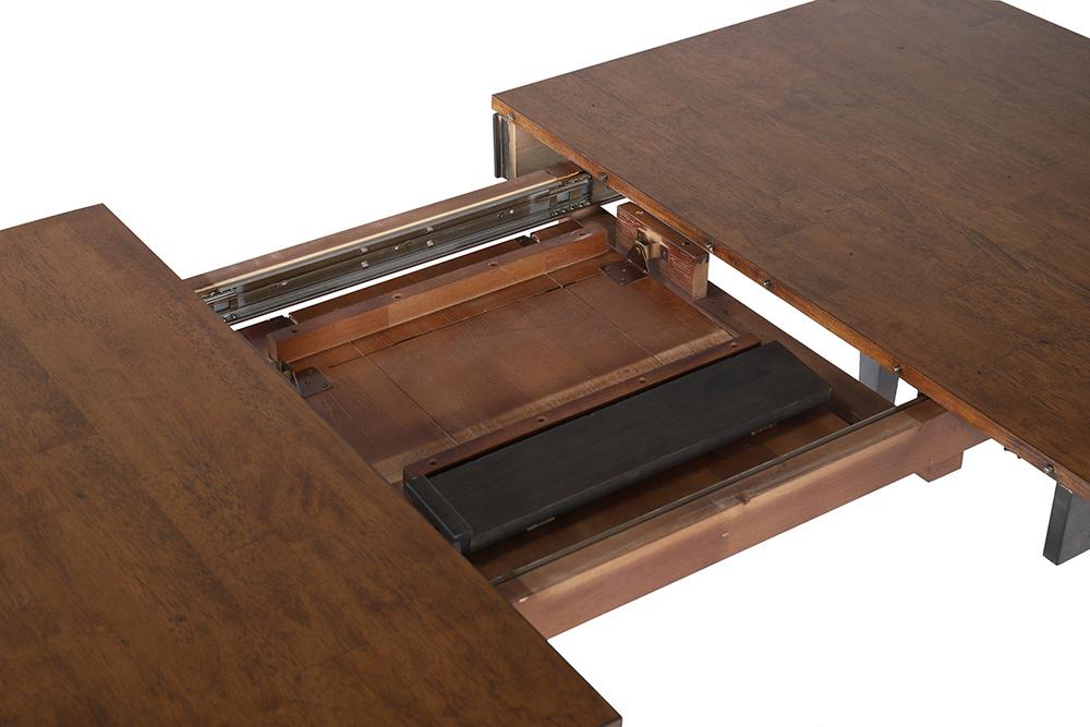 Sunset Trading - Dakota 60-78in Rectangular Expandable Butterfly Leaf Dining Table  - Distressed Brown and Ash Gray - DLU-DK4078-TA veiw 7