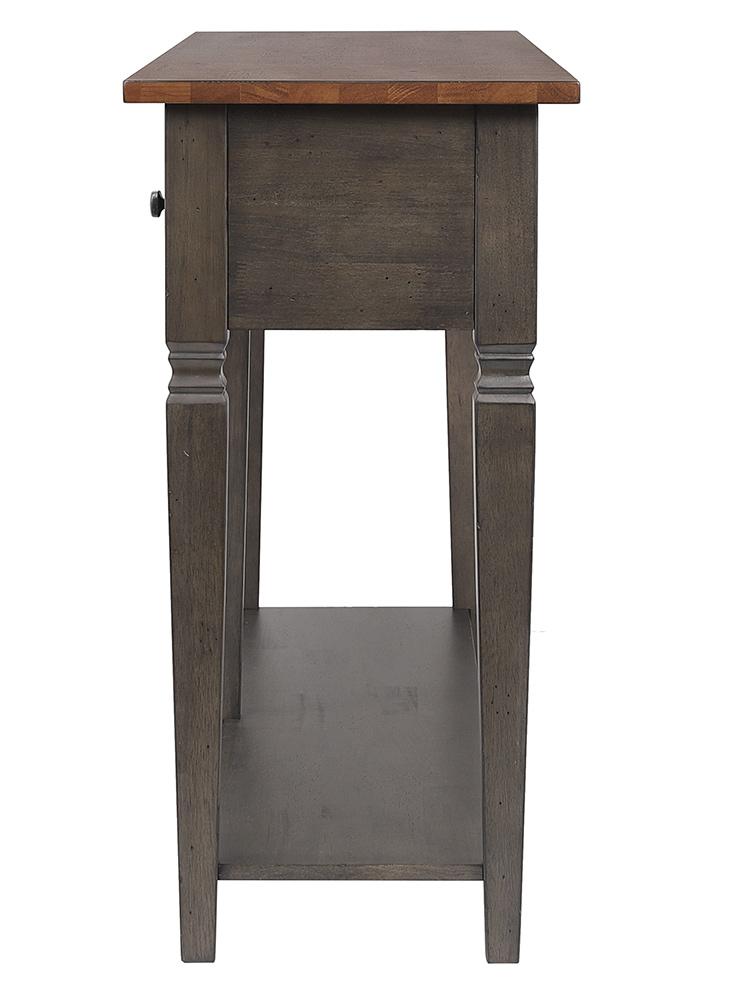 Sunset Trading - Dakota Console Table with Drawers and Storage Shelf  - Distressed Brown and Ash Gray - DLU-DK-2304-TA veiw 7