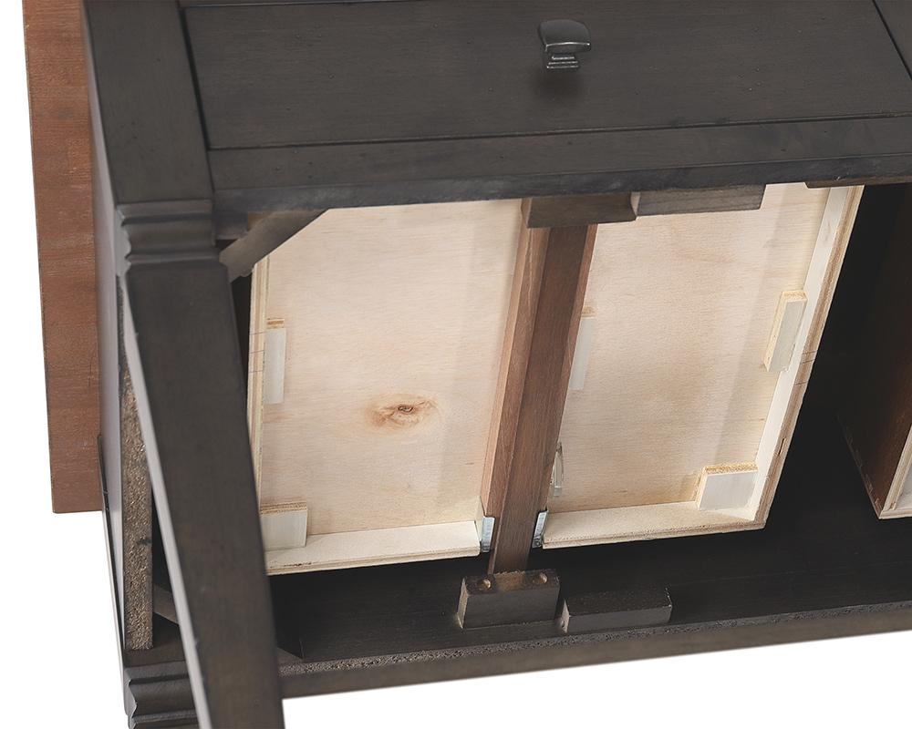 Sunset Trading - Dakota Console Table with Drawers and Storage Shelf  - Distressed Brown and Ash Gray - DLU-DK-2304-TA veiw 11