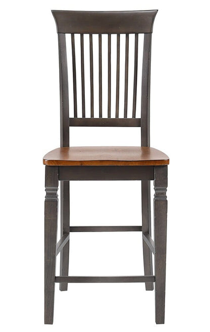 Sunset Trading - Dakota Slat Back Bartools (Set of 2) - Distressed Brown and Ash Gray - DLU-DK-B70-TA-2 veiw 2