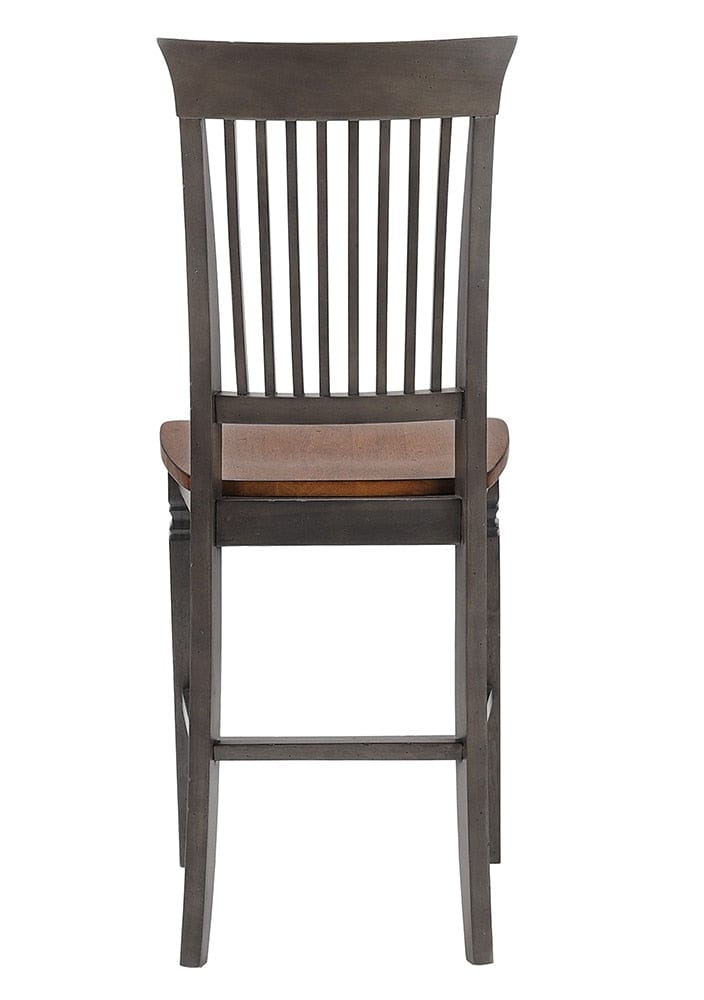 Sunset Trading - Dakota Slat Back Bartools (Set of 2) - Distressed Brown and Ash Gray - DLU-DK-B70-TA-2 veiw 3