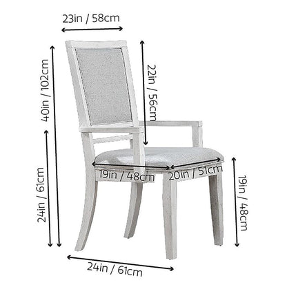 Sunset Trading - Dover 10PC 60-78-96in Rectangular Expandable Dining Table Set  - Cerused Dove White - AG-638-096-90106-89410P veiw 2