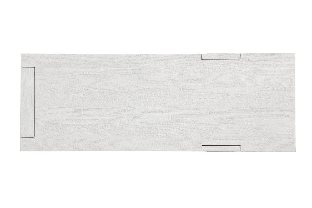 Sunset Trading - Dover 30”H x 18“D x 50” Wide Rectangular Sofa Table with Storage Shelves  - Cerused Dove White - AG-638-825 veiw 5