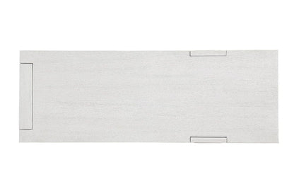 Sunset Trading - Dover 30”H x 18“D x 50” Wide Rectangular Sofa Table with Storage Shelves  - Cerused Dove White - AG-638-825 veiw 5