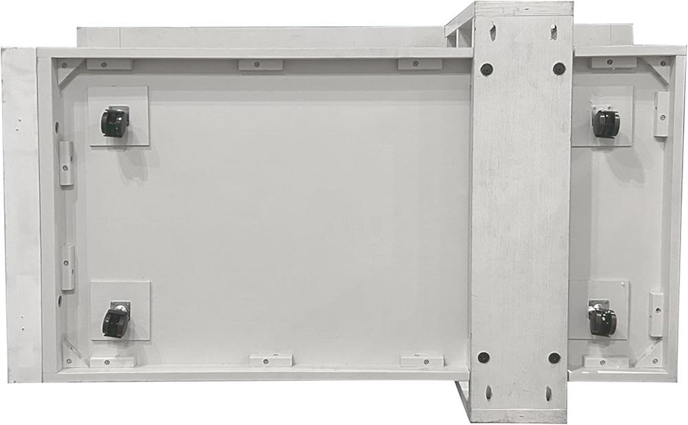 Sunset Trading - Dover 30” x 50” Wide Rectangular Coffee Cocktail Table with Storage Shelves  - Cerused Dove White - AG-638-819 veiw 5