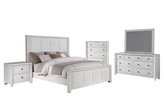 Sunset Trading - Dover 5PC King Size Bedroom Furniture Set  - Cerused Dove White - AG-638-066-K5P veiw 1