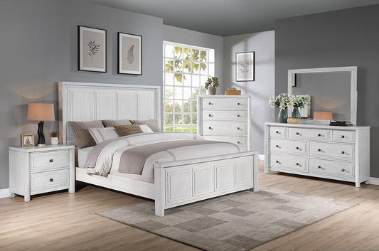 Sunset Trading - Dover 5PC King Size Bedroom Furniture Set  - Cerused Dove White - AG-638-066-K5P veiw 2