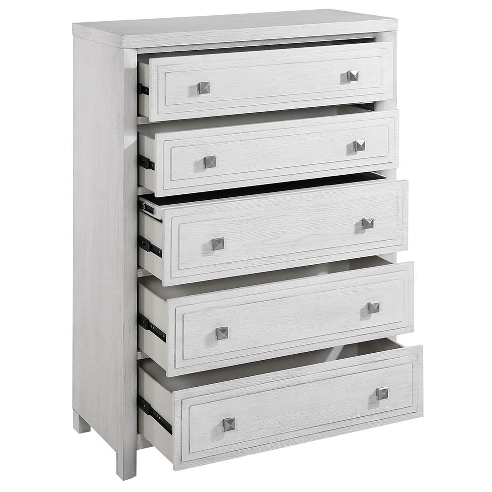 Sunset Trading - Dover 5PC Queen Size Bedroom Furniture Set  - Cerused Dove White - AG-638-050-Q5P veiw 7