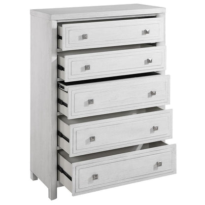 Sunset Trading - Dover 5PC Queen Size Bedroom Furniture Set  - Cerused Dove White - AG-638-050-Q5P veiw 7