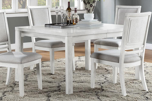 Sunset Trading - Dover 60-78-96in Rectangular Expandable Dining Table  - Cerused Dove White - AG-638-096 veiw 2