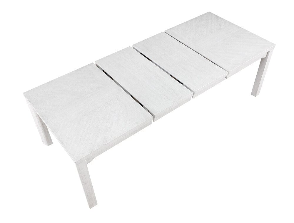 Sunset Trading - Dover 60-78-96in Rectangular Expandable Dining Table  - Cerused Dove White - AG-638-096 veiw 7