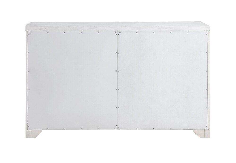 Sunset Trading - Dover 62in Sideboard Server Table with 2 Cabinets & 3 Drawers  - Cerused Dove White - AG-638-894 veiw 5