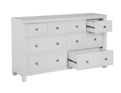 Sunset Trading - Dover 7 Drawer Bedroom  Dresser  - Cerused Dove White - AG-638-650N veiw 3