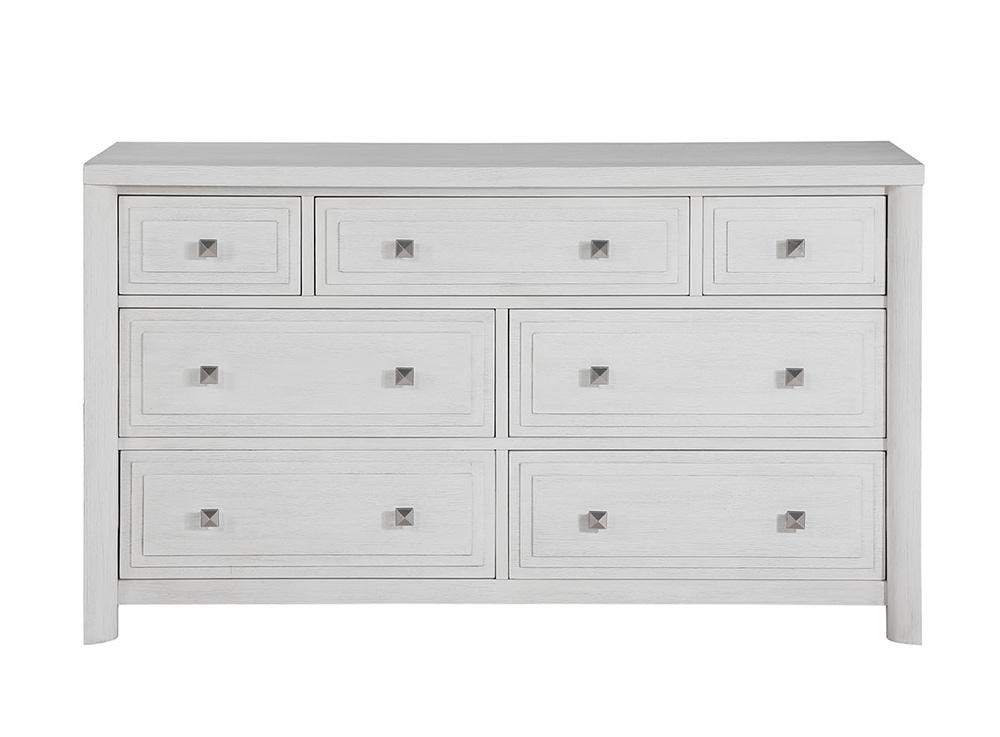 Sunset Trading - Dover 7 Drawer Bedroom  Dresser  - Cerused Dove White - AG-638-650N veiw 4