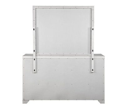 Sunset Trading - Dover 7 Drawer Bedroom Dresser & Mirror Combo Set  - Cerused Dove White - AG-638-650_660N veiw 5