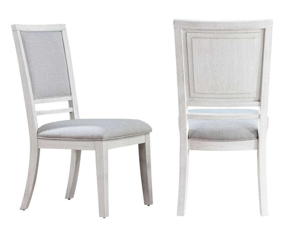 Sunset Trading - Dover 9PC 60-78-96in Rectangular Expandable Dining Table Set  - Cerused Dove White - AG-638-096-901069P veiw 5