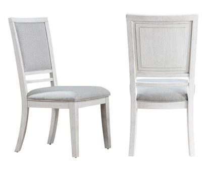 Sunset Trading - Dover 9PC 60-78-96in Rectangular Expandable Dining Table Set  - Cerused Dove White - AG-638-096-901069P veiw 5