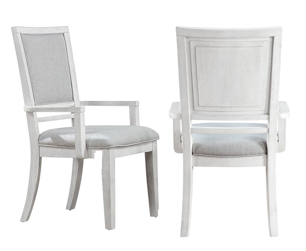 Sunset Trading - Dover 9PC 60-78-96in Rectangular Expandable Dining Table Set  - Cerused Dove White - AG-638-096-901069P veiw 6