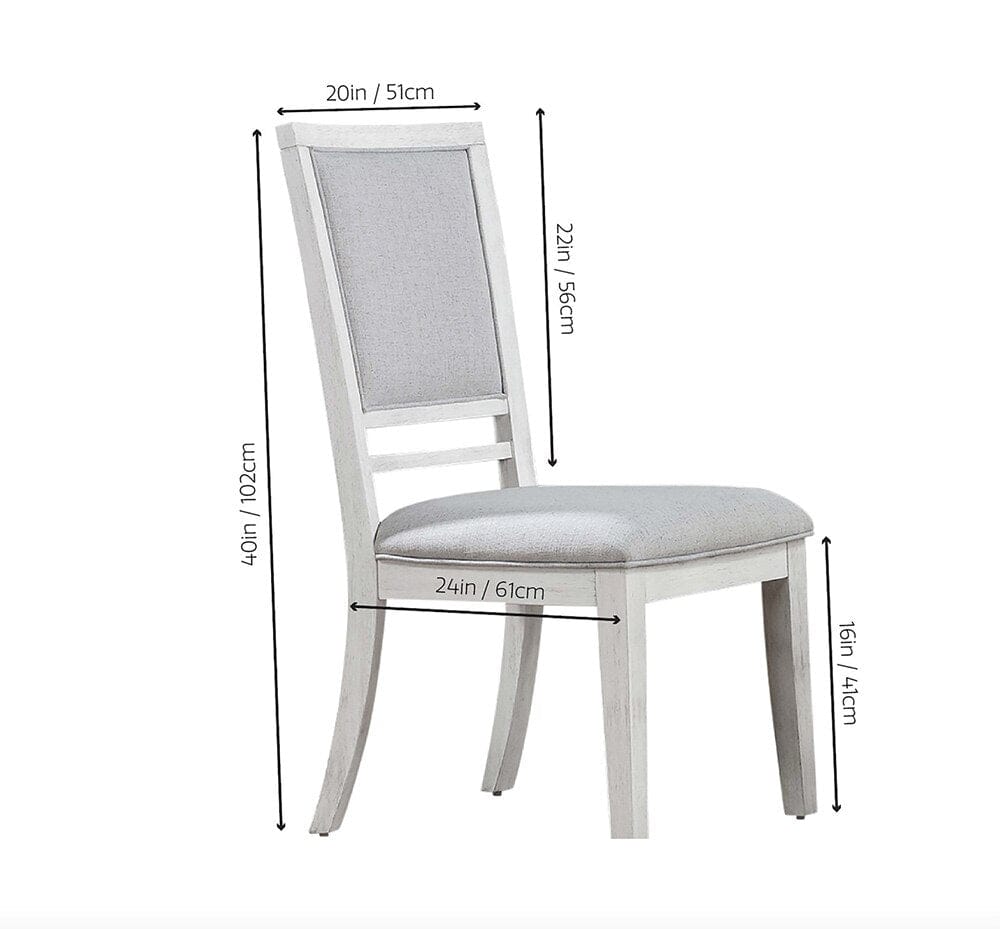 Sunset Trading - Dover Dining Side Chair (Set of 2) - Cerused Dove White - AG-638-901-2 veiw 4