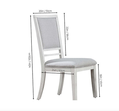 Sunset Trading - Dover Dining Side Chair (Set of 2) - Cerused Dove White - AG-638-901-2 veiw 4
