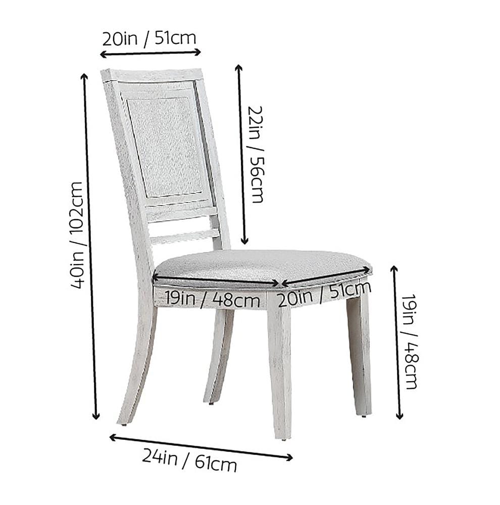 Sunset Trading - Dover Dining Side Chair (Set of 2) - Cerused Dove White - AG-638-900-2 veiw 4