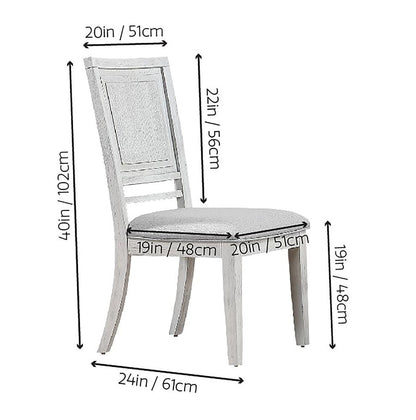 Sunset Trading - Dover Dining Side Chair (Set of 2) - Cerused Dove White - AG-638-900-2 veiw 4