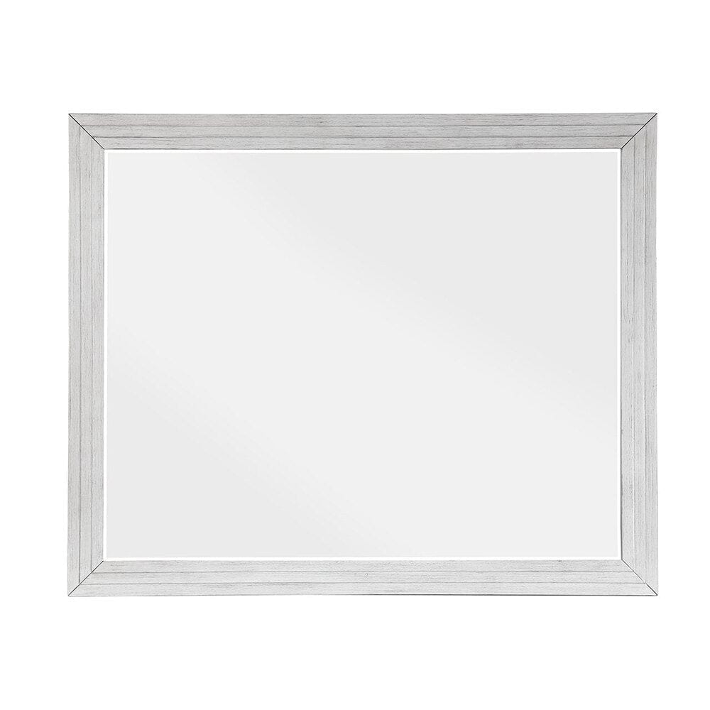 Sunset Trading - Dover Rectangular Beveled Mirror  - Cerused Dove White - AG-638-660 veiw 1