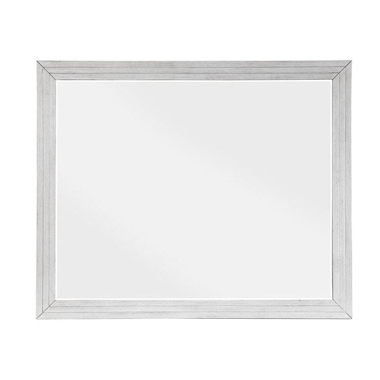 Sunset Trading - Dover Rectangular Beveled Mirror  - Cerused Dove White - AG-638-660 veiw 1