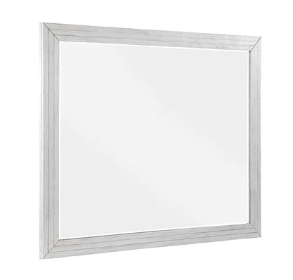 Sunset Trading - Dover Rectangular Beveled Mirror  - Cerused Dove White - AG-638-660 veiw 3