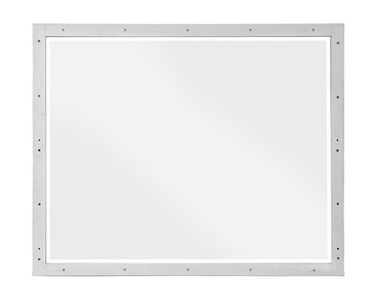 Sunset Trading - Dover Rectangular Beveled Mirror  - Cerused Dove White - AG-638-660 veiw 4