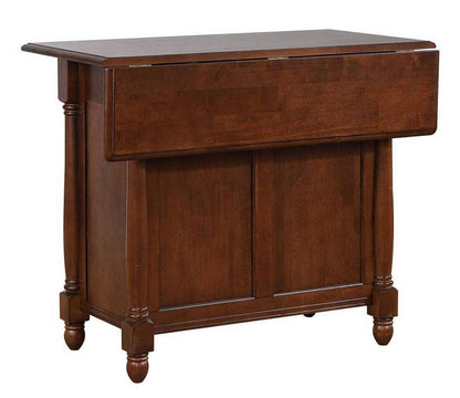 Sunset Trading -  Andrews  Extendable Drop Leaf Kitchen Island with Counter Height Stools with Arms  - DLU-KI4222-B3024A-CT3PC veiw 2