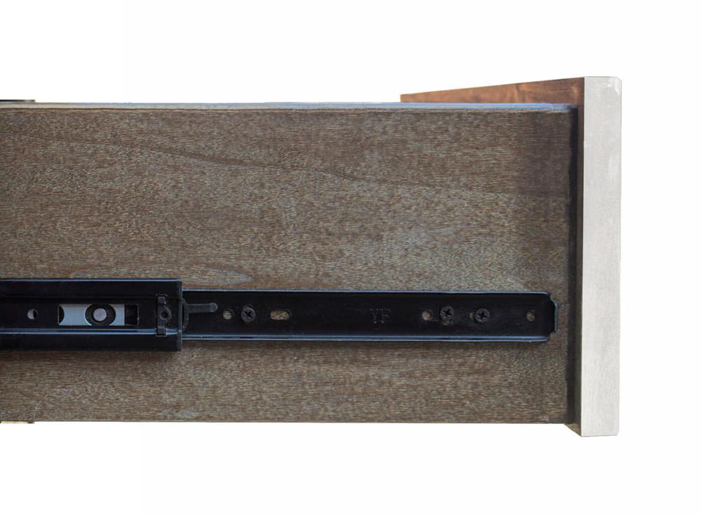 Sunset Trading - French Chic China Cabinet  - Distressed Antique White and Walnut Brown - DLU-FC-BH veiw 6